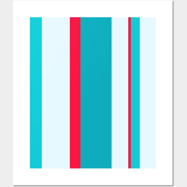 Crazy stripes red and blue Wall Art by pepques